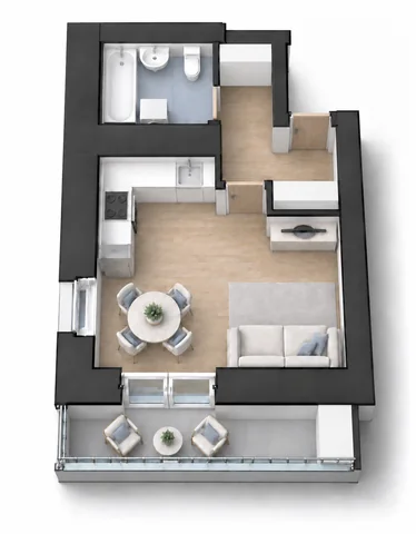 Планировка 28,56 м²