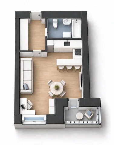 Планировка 29,63 м²