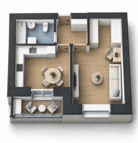 Планировка 35,75 м²