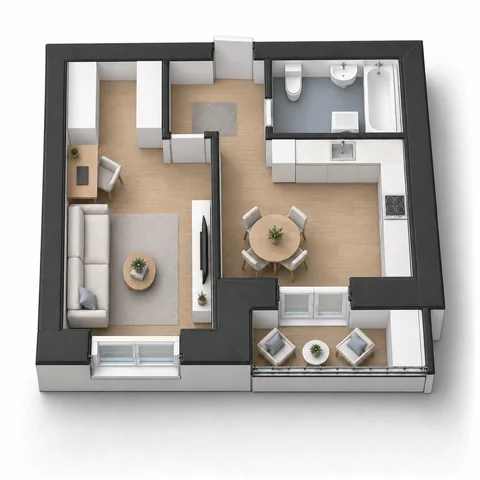 Планировка 36,22 м²