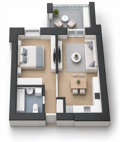Планировка 41,23 м²