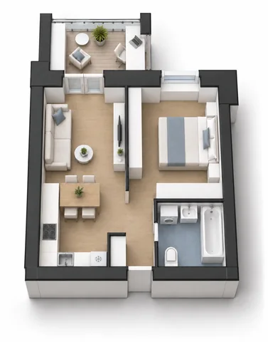 Планировка 41,47 м²