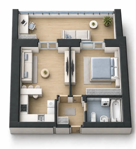Планировка 46,83 м²