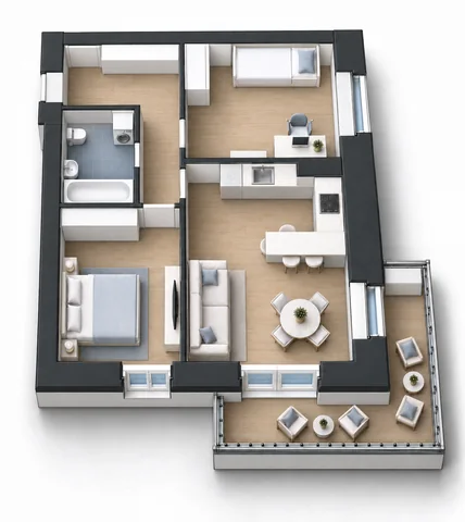 Планировка 55,64 м²